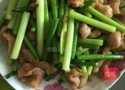 蒜苔炒猪颈肉的做法图解5