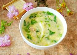 小米瘦肉藤蒿疙瘩汤