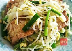 黄豆芽煎豆腐的做法图解8