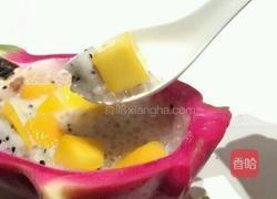 火龙芒果椰汁西米露的做法图解5