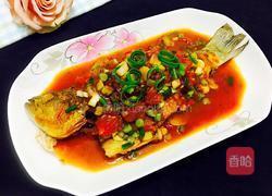 葱香茄汁焖鲈鱼的做法图解22