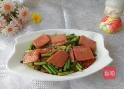 蒜苔炒火腿的做法图解5