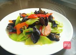 木耳炒莴苣的做法图解5