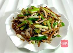 黄花菜小葱炒肉的做法图解10