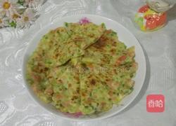 蒜苔火腿煎饼的做法图解6