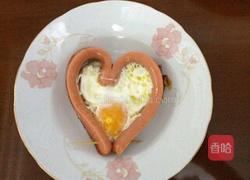 心形火腿肠鸡蛋的做法图解3