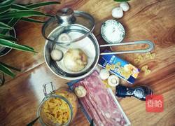 奶油蘑菇意面的做法图解1