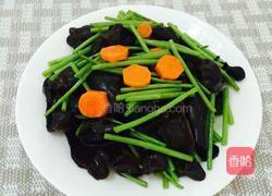 素炒泥蒿木耳的做法图解6