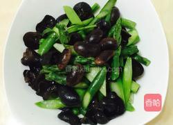 素炒泥蒿木耳的做法图解9