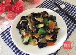娃娃菜炒木耳的做法图解11