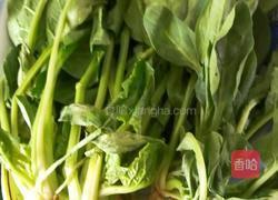 肉丝菠菜的做法图解1