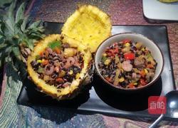 紫米虾仁炒菠萝饭的做法图解11