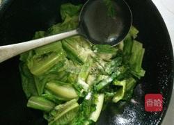 素炒油麦菜的做法图解4