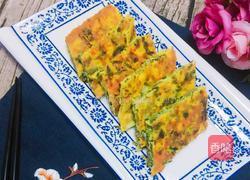 菜苔鸭蛋饼的做法图解5
