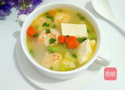虾仁豆腐毛豆汤的做法图解8