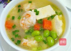 虾仁豆腐毛豆汤的做法图解10