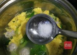 青菜鸡蛋肉丸汤的做法图解12