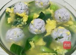 青菜鸡蛋肉丸汤的做法图解14