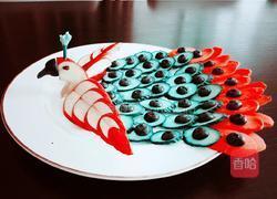 孔雀开屏水果蔬菜拼盘的做法图解10