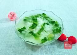 莴笋叶粥的做法图解4