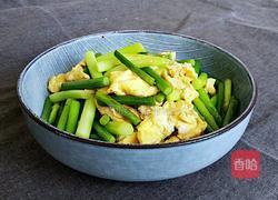 蒜苔炒鸡蛋的做法图解7