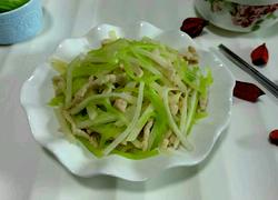 青笋凉薯炒肉丝