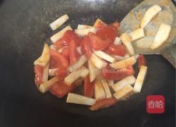 野芹菜番茄炒年糕的做法图解4
