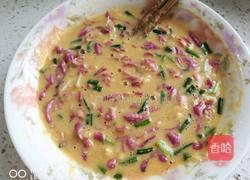 粉色洋槐花鸡蛋饼的做法图解5