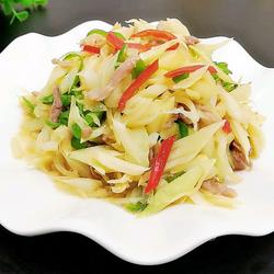 蒲菜肉丝小炒～的做法[图]