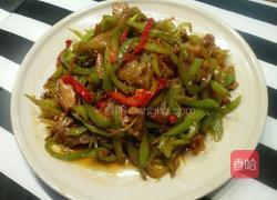 酸萝卜尖椒炒肉的做法图解4