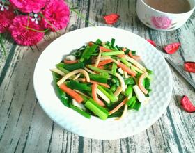 小葱杏鲍菇炒火腿[图]