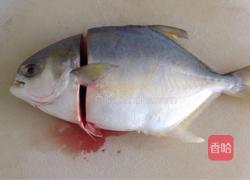 孔雀开屏之金鲳鱼的做法图解1