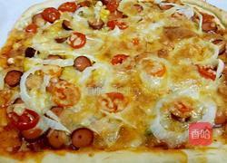 杂蔬火腿披萨的做法图解10