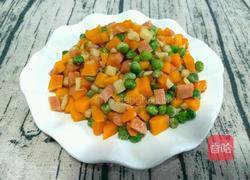 豌豆南瓜炒火腿的做法图解7