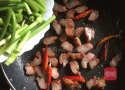 蒜苔腊肉的做法图解4