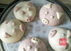 小猪豆沙包的做法图解16