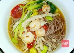 虾仁肉丝紫薯面的做法图解3