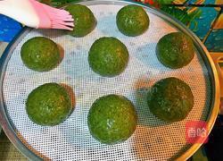 咸蛋黄肉松青团的做法图解13