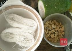 节瓜虾米粉丝煲的做法图解1
