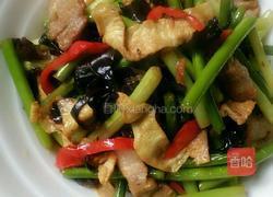 四色炒蒜苗的做法图解6