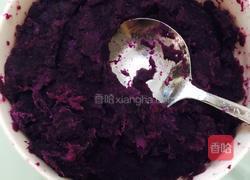 紫薯椰香糯米糍的做法图解2