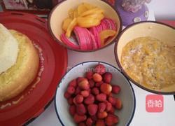 双层蛋糕奶油裱花的做法图解1