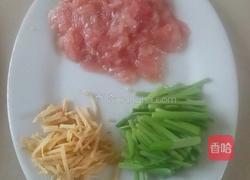 韭菜苔肉丝的做法图解2
