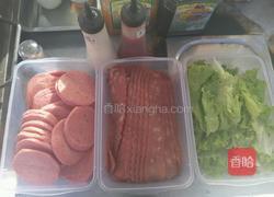 火腿汉堡的做法图解2
