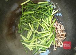 蒜台炒肉的做法图解4