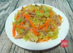 圆白菜炒肉的做法图解9