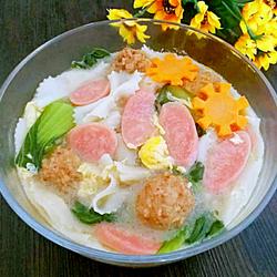 蔬菜肉丸蝴蝶面的做法[图]