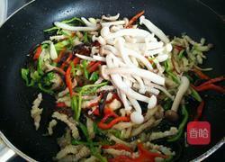 肉丝炒双菇的做法图解5