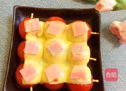 圣女果奶酪培根烤烤的做法图解1