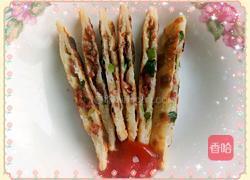 腊肉煎饼的做法图解3